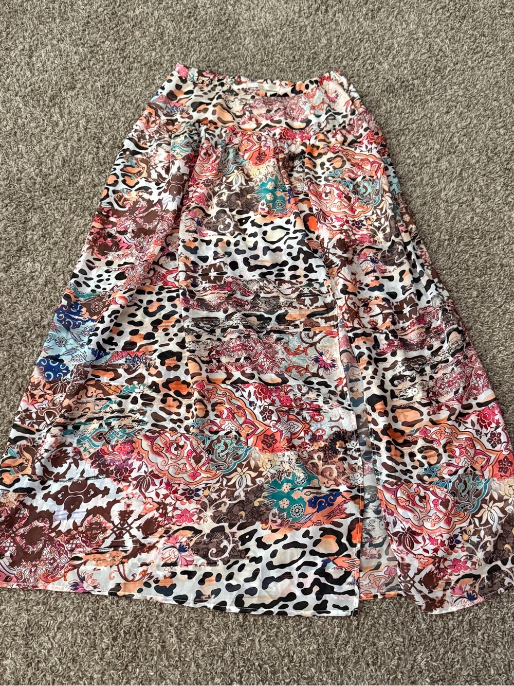 Boston Proper Multicolor/ Print Maxi Skirt